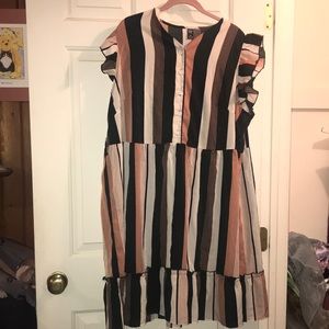 Stripes & ruffle dress